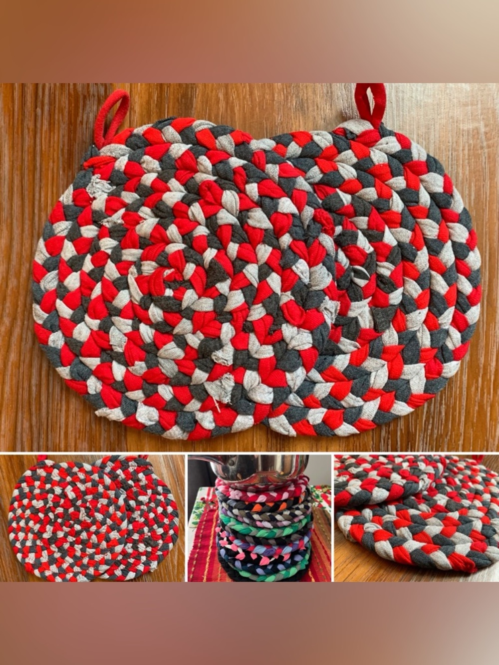 Braided Trivet Potholder Set of 2